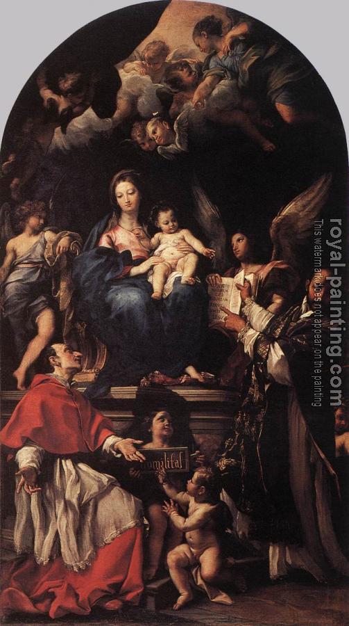 Carlo Maratta : Madonna and Child Enthroned with Angels and Saints